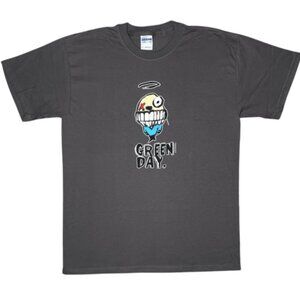 Green Day - Warped Rock T-Shirt, size medium US mens, color grey.